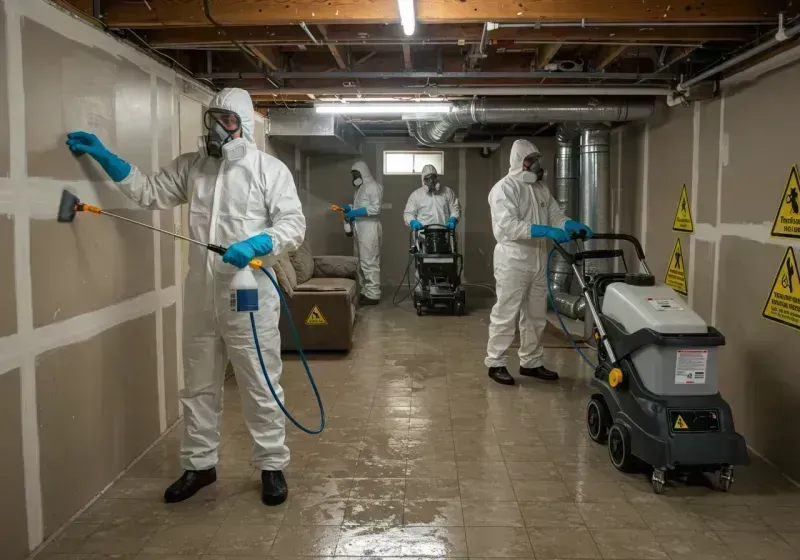 Basement Moisture Removal and Structural Drying process in Wrightsville Beach, NC